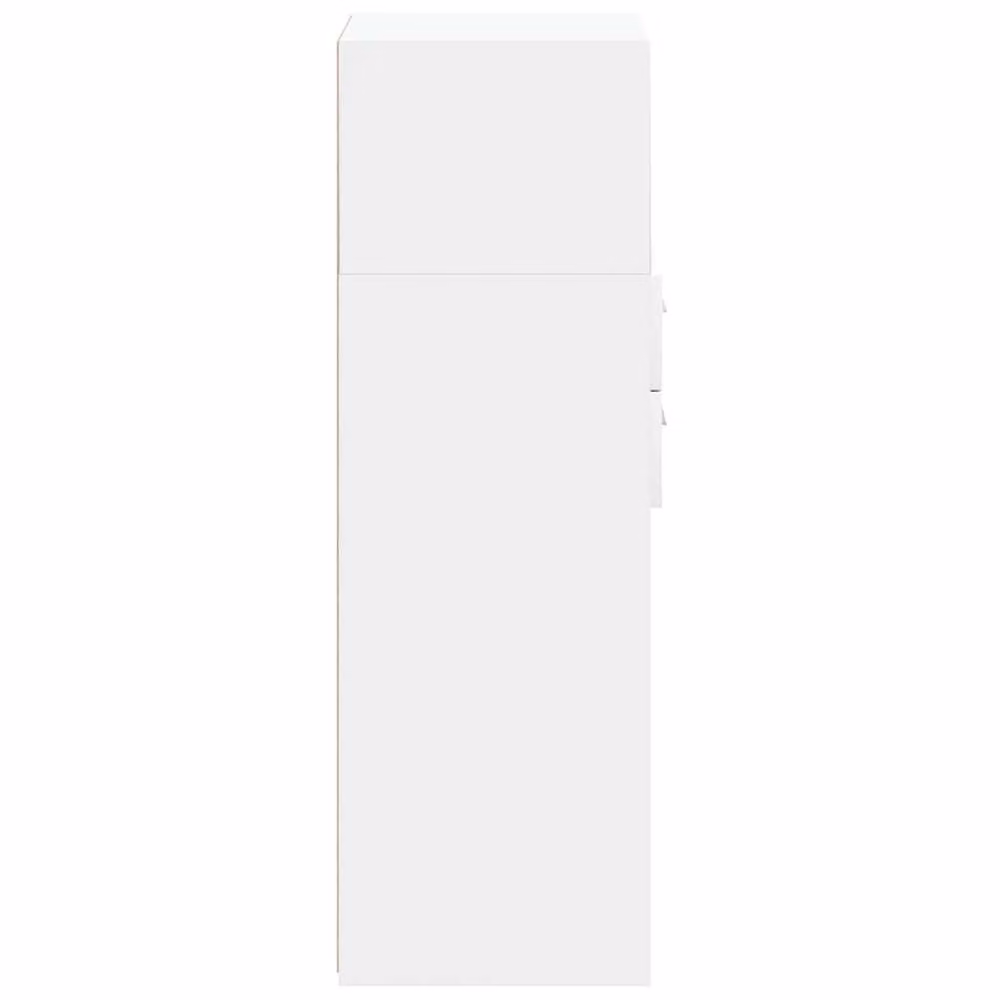 Berkfield Home Modern White Highboard with Hinged Doors and Open Shelving, W/D/H: 40 x 42.5 x 124 cm – 3