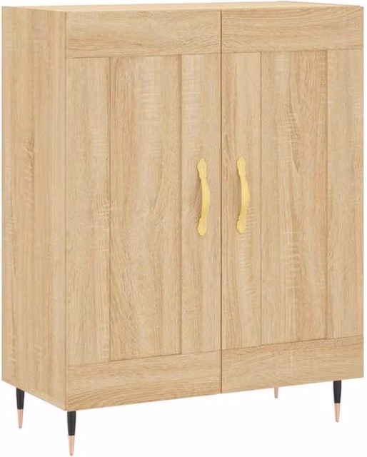Berkfield Home Sonoma Oak Sideboard in Brown, W: 69.5 cm, D: 34 cm, H: 90 cm