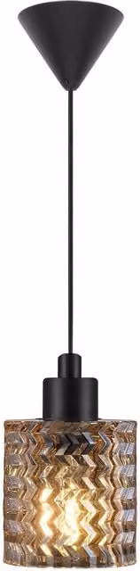 Nordlux Hollywood Amber Glass Pendant Light with E27 Socket – 1
