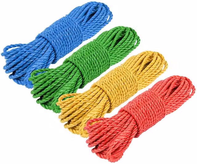 Blackspur 30m Polypropylene Plastic Rope in Multicolour and Yellow