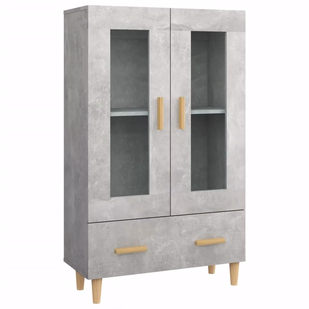 Berkfield Home Modern Highboard in Concrete Grey, W/D/H: 70 x 31 x 115 cm – 2