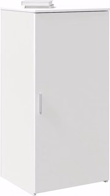 Berkfield Home White Wall Mounted Storage Cabinet with Hinged Doors, W/D/H: 50 x 45 x 103.5 cm