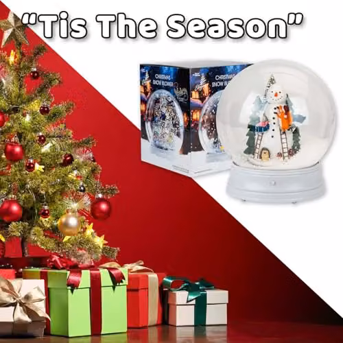 VFM e-Store Christmas Snowman Light Up Blower Snow Globe in White, W/D/H: 25 x 21 x 25 cm – 6