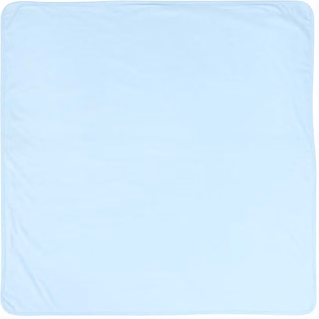 Larkwood Plain Knitted Cotton Blanket in Blue