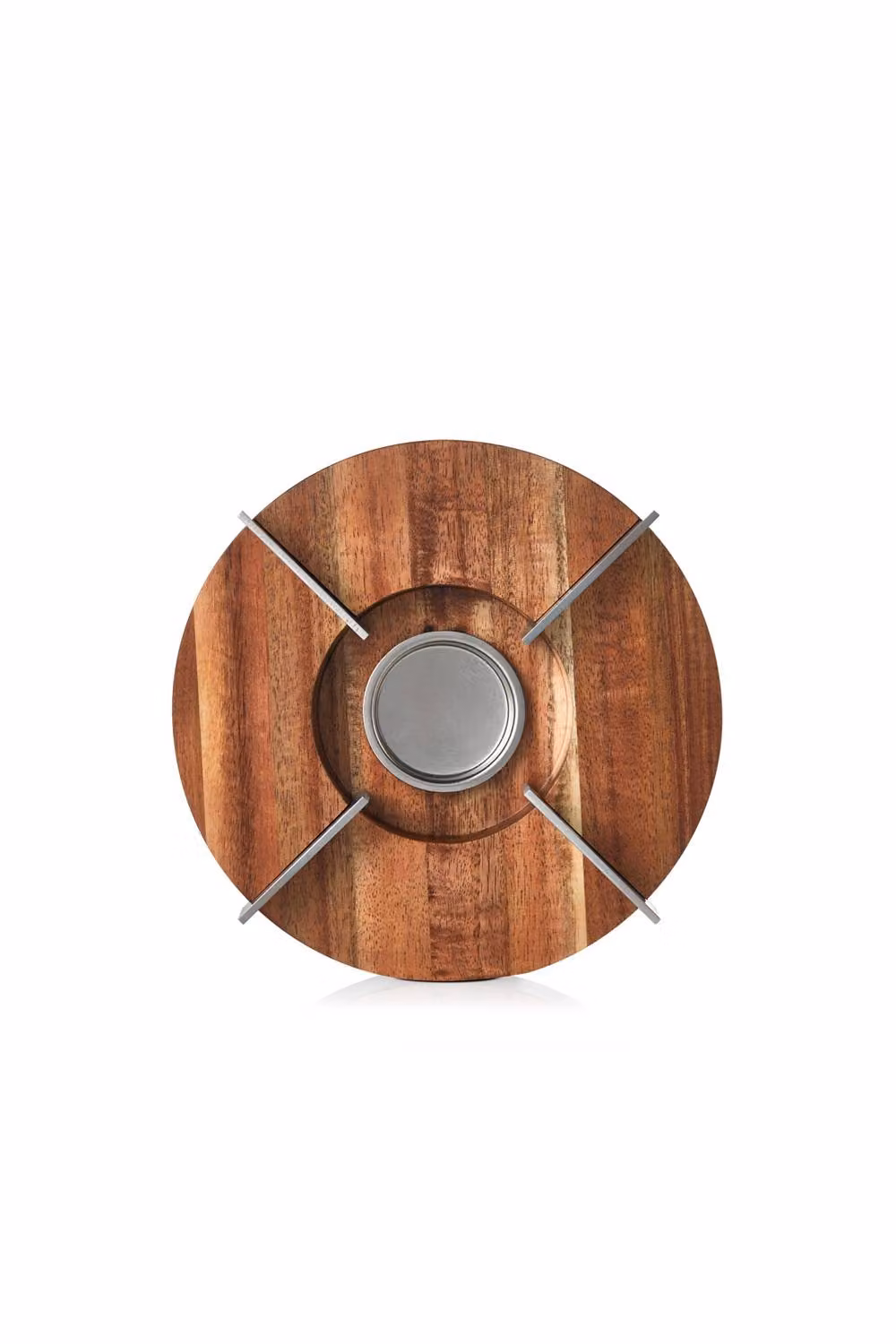 AdHoc Tuto Acacia Wood Teapot and Food Warmer, Brown, Diameter: 16 cm – 2