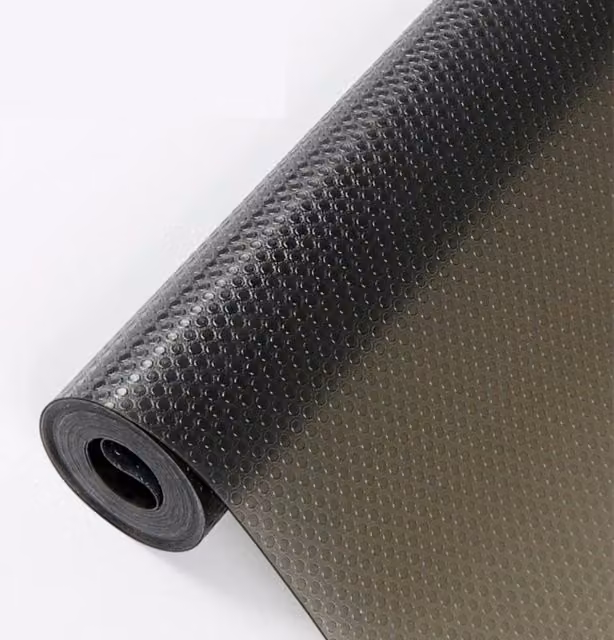 KDMK Non Slip Black Drawer Liner and Kitchen Shelf Fridge Mat, W: 55 cm, L: 500 cm