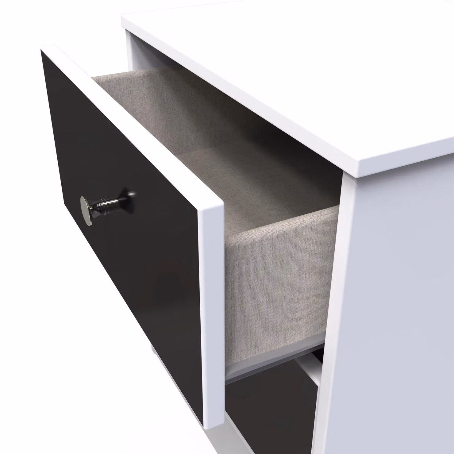 Ready Assembled 2 U Taunton 2 Drawer Bedside Cabinet in Black – 3