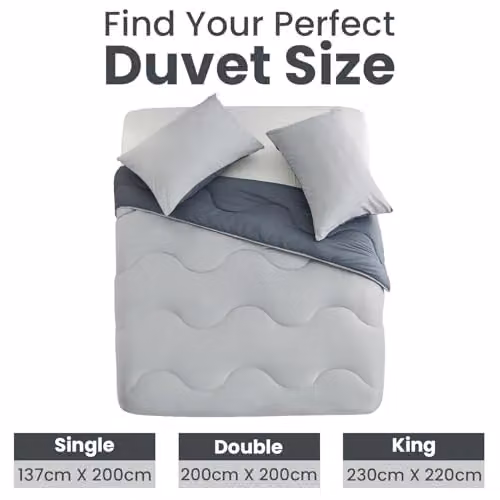Gaveno Cavailia King Size Coverless Microfibre Duvet with Pillowcases, 10.5 Tog, Grey/Anthracite, W: 230 cm x L: 230 cm – 5