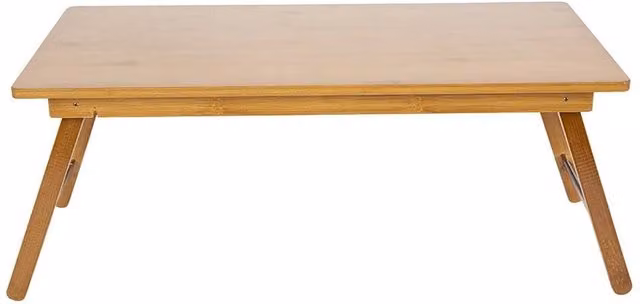 KORVIXA Brown Folding Wood Floor Coffee and Tea Table, W: 100 cm x D: 100 cm – 1