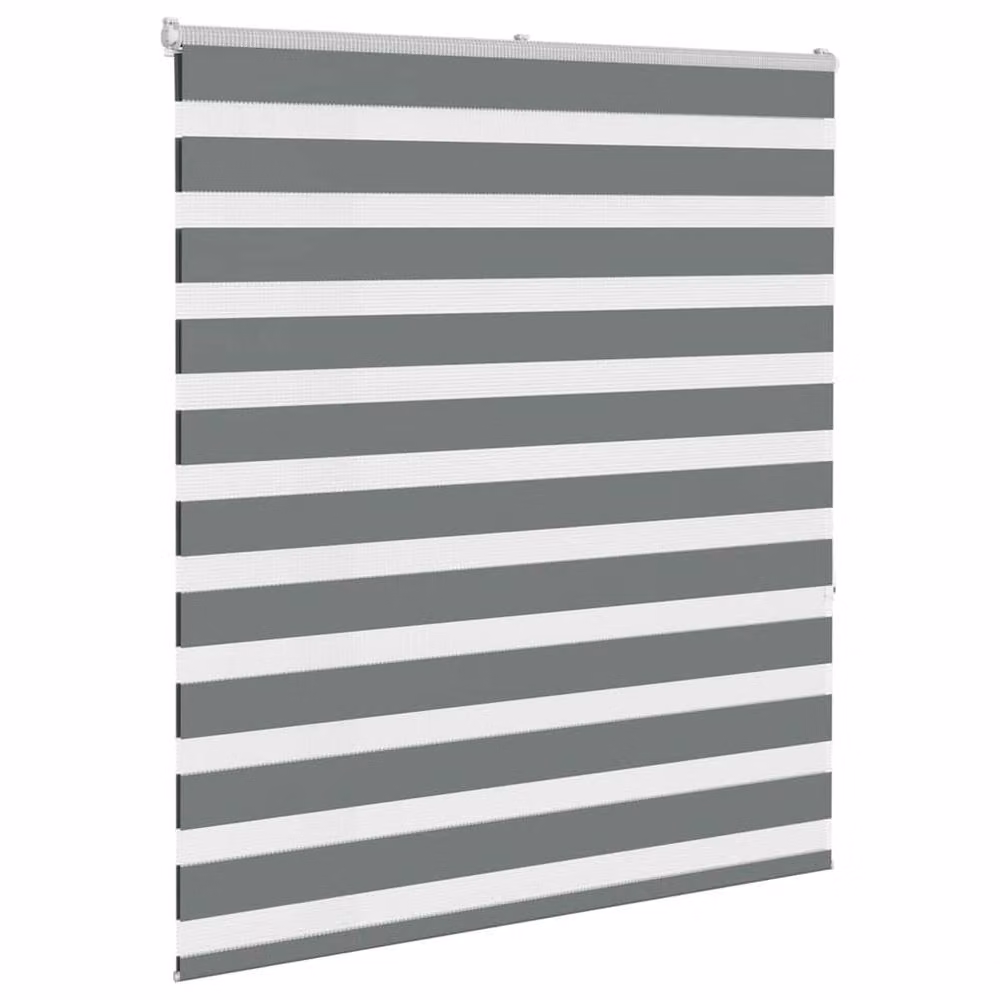 Berkfield Home Zebra Blind in Dark Grey, W: 120 cm, H: 150 cm – 3