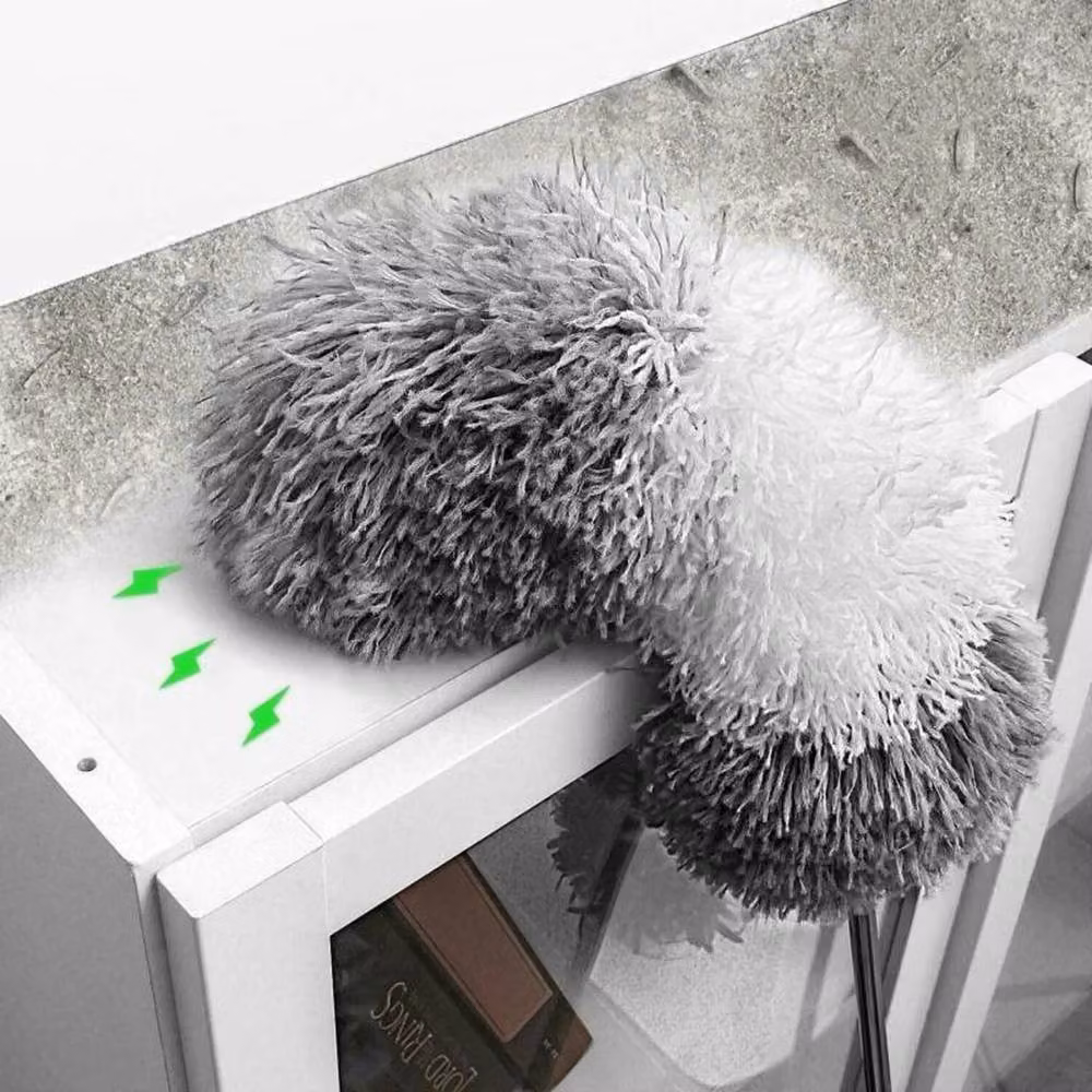 NESTLUNE 280cm Extendable Microfibre Feather Duster with Telescopic Handle in Grey – 3