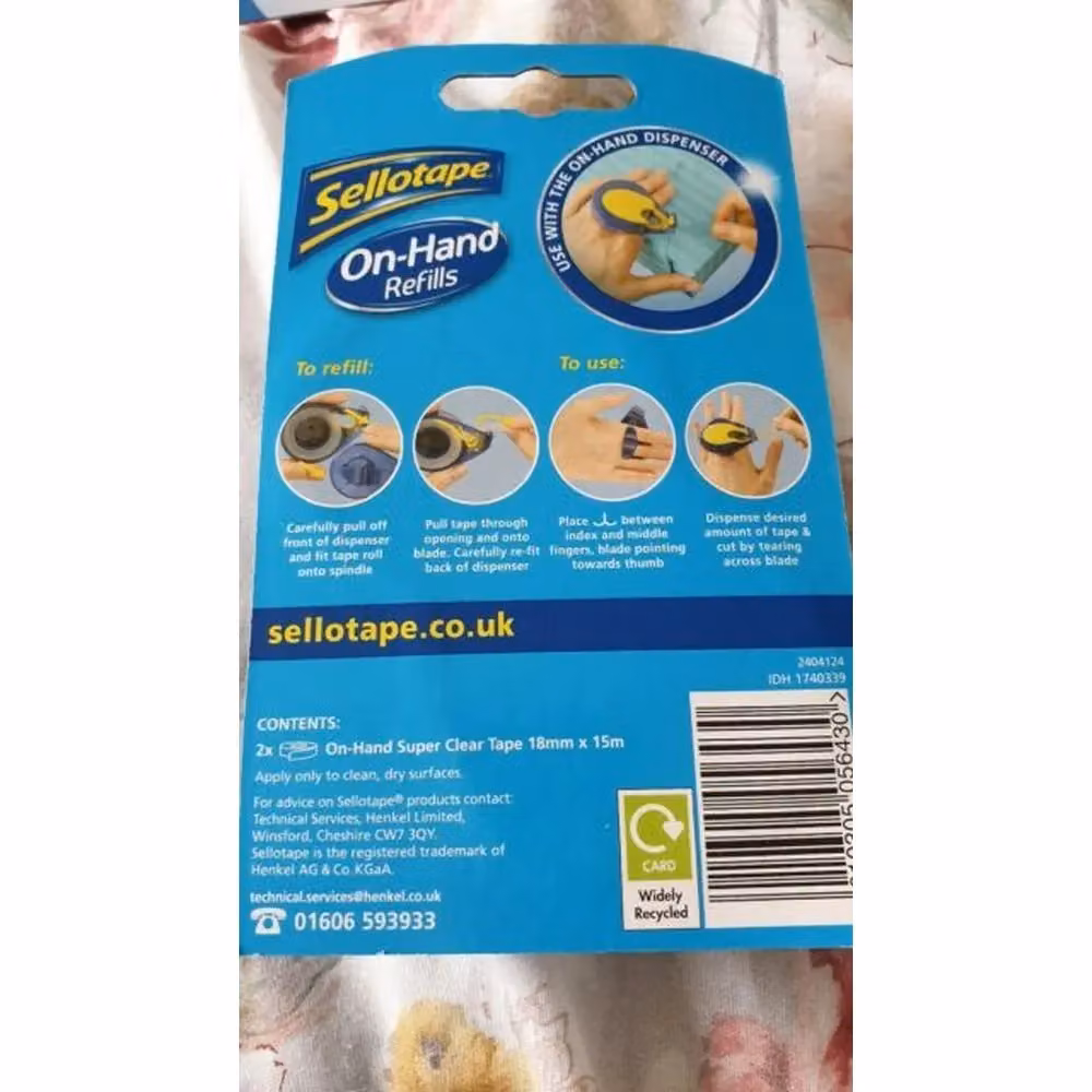 Sellotape Clear Film Refill Pack of 2 – 2