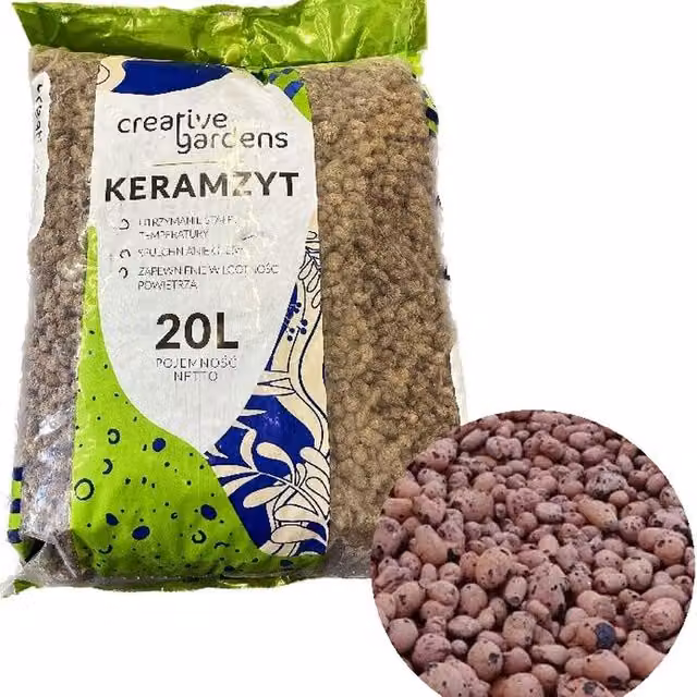 Lightweight Brown Clay Pebbles 20 l Hydroponic Grow Medium
