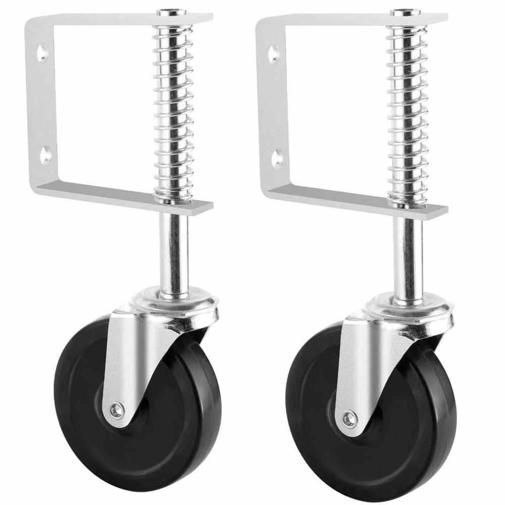 SPETLEK Heavy Duty 4 inch Gate Wheels, 2 Pack, Black – 2