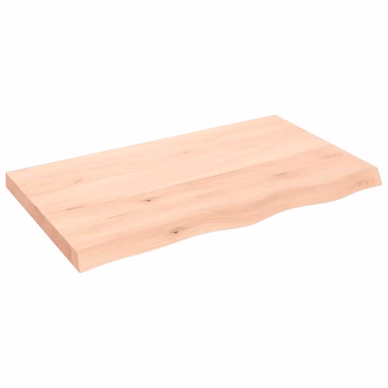 Berkfield Home Wall Mounted Oak Shelf in Light Brown, W: 100 cm, D: 60 cm, H: 2-6 cm