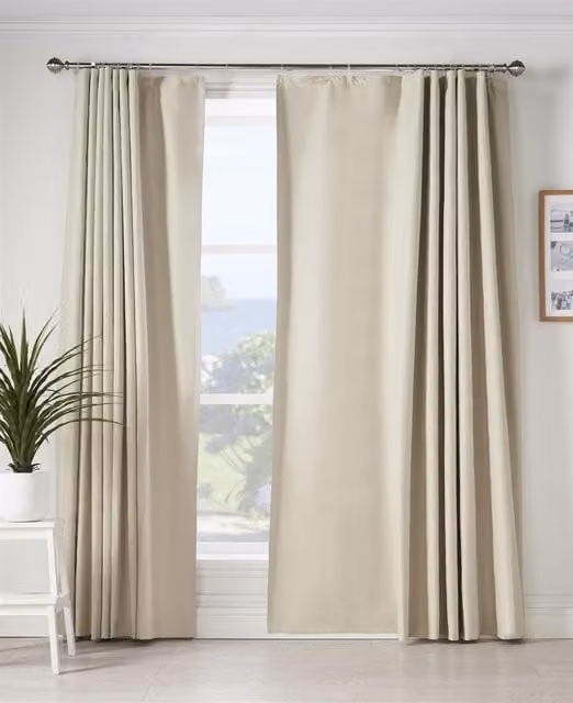 Luxury Living Blackout Thermal Curtain Linings in Beige, Width: 224 cm, Drop: 224 cm