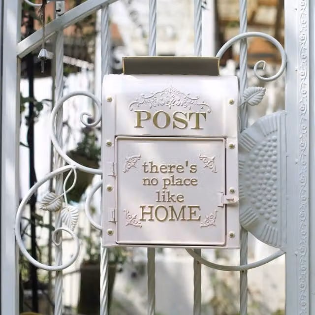 ALL CHIC Pink Metal Wall Mount Mailbox
