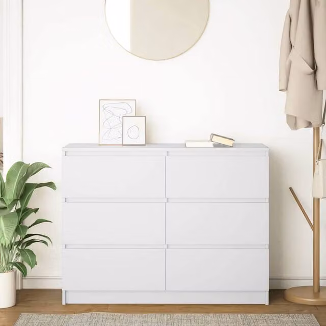 Berkfield Home White Minimalist Sideboard in Engineered Wood W/D/H: 100 x 35 x 76 cm