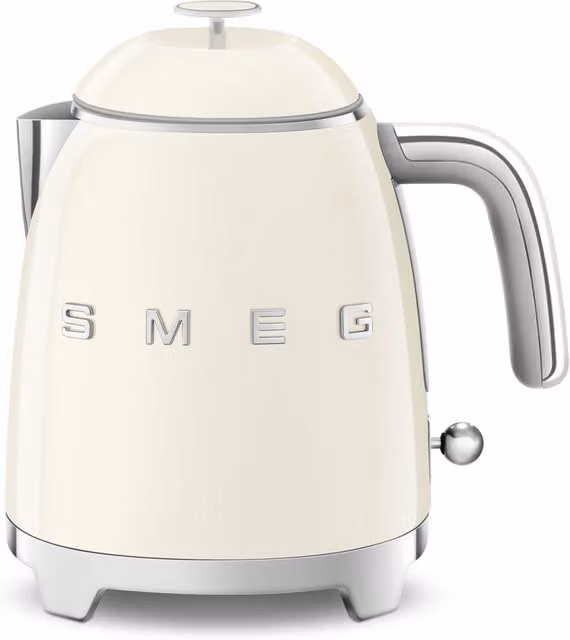 Smeg 50s Style Mini Kettle in Beige with Stainless Steel and Auto Shut-off, 0.8 l