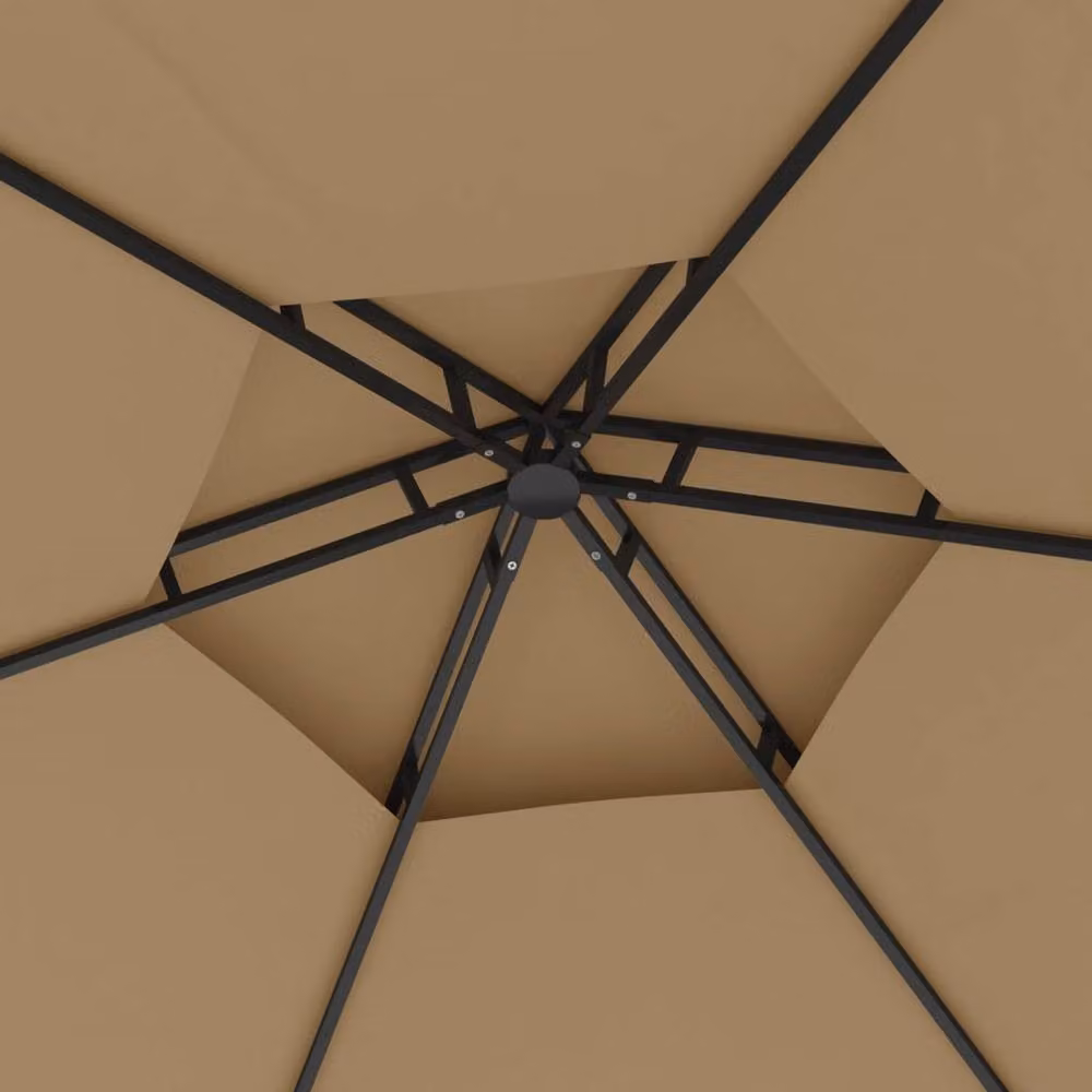 Berkfield Home Gazebo with Sidewalls, Beige, W: 310 cm, D: 270 cm, H: 270 cm – 2