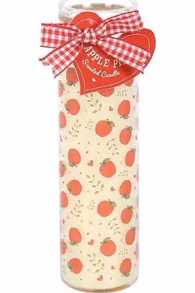 KDMD Apple Print Apple Pie Tube Candle in Beige – 2