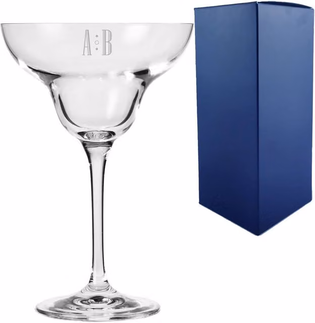 Uniqueful Personalised Crystal Infinity Margarita Cocktail Glass in Clear – 1