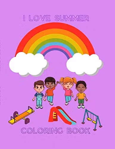 I Love Summer Colouring Book for Children by Lulu