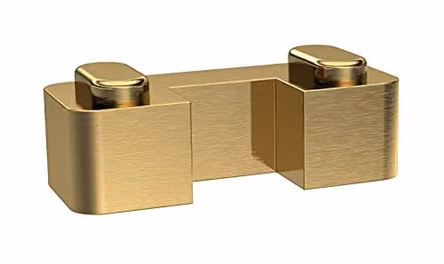 nuie WRSF017 Modern Bathroom Wetroom Screen Horseshoe Support Foot in Brushed Brass, W/D/H: 4.5 x 4.5 x 2.5 cm – 1