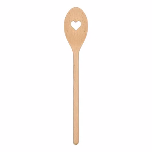 Argon Tableware Brown Wooden Heart Cooking Spoon