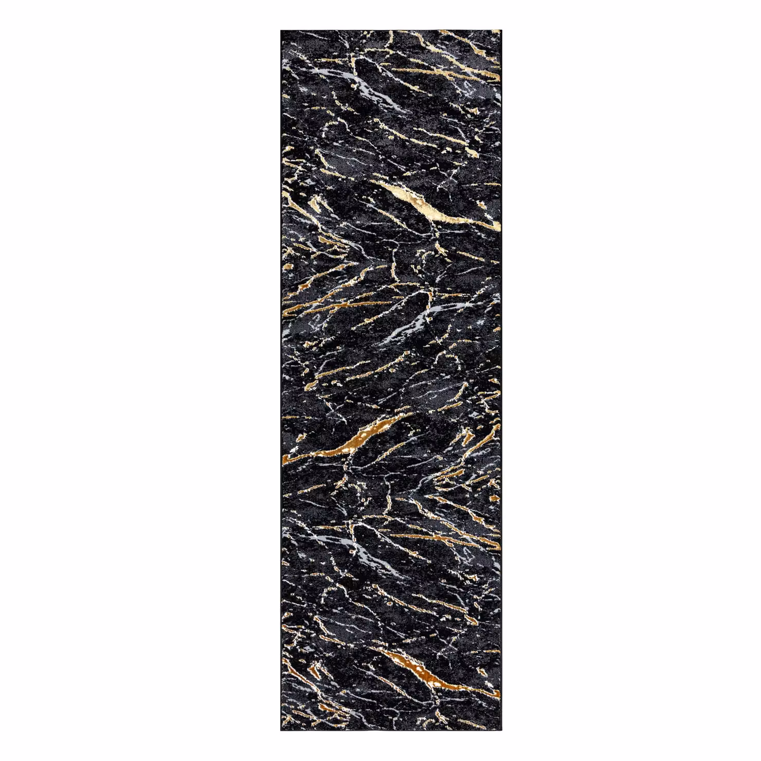 RugsX Allure Geometric Modern Runner in Black, W: 60 cm, L: 200 cm – 2