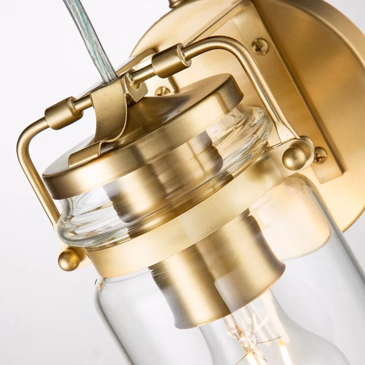 Kichler Brinley Wall Lamp in Brushed Brass and Yellow Glass – 2