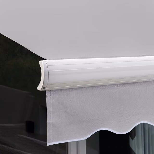 Primrose Electric Full Cassette Patio Awning with 2m Canopy in Silver and Grey