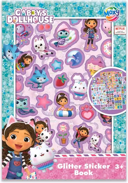 Gabby's Doll House Moxy Multicolour Glitter Sticker and Mosaic Gluing Book