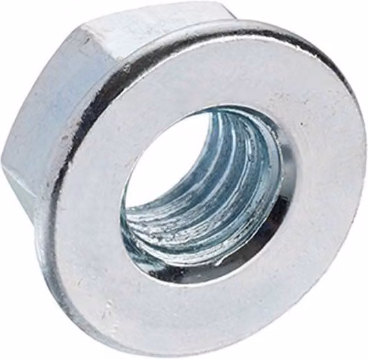 Unifix Silver Galvanised Class 6 Flange Nuts DIN 6923 M8 x 1.25