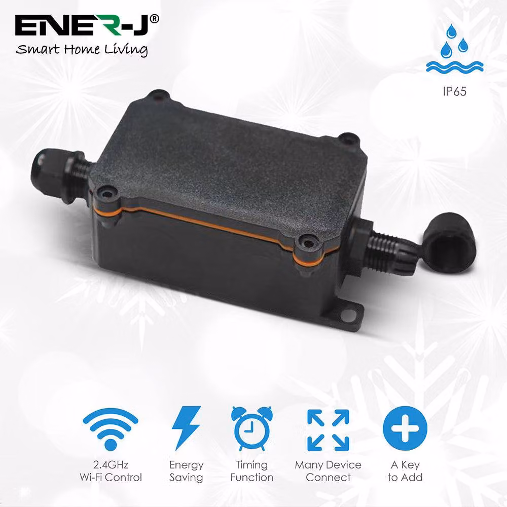 ENER-J Smart WiFi Outdoor Relay Switch, White, 240V Mains – 3