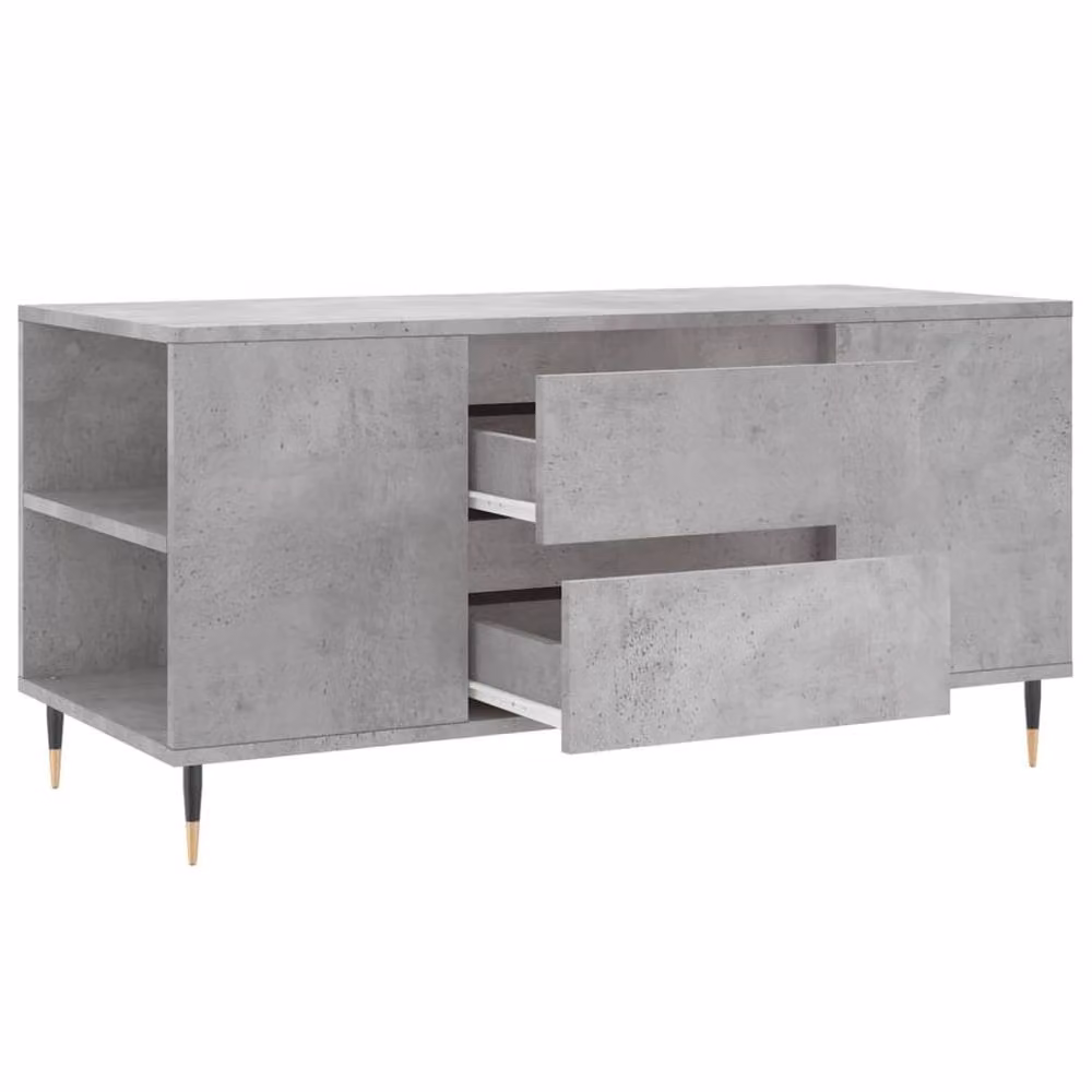 Berkfield Home Modern Rectangular Coffee Table in Grey, W/D/H: 102 x 44.5 x 50 cm – 2