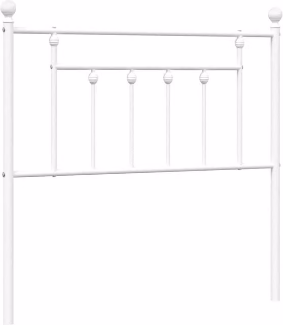 Berkfield Home Classic Metal Headboard in White, 90 cm