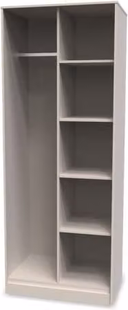 Welcome Furniture Pixel Open Shelf Wardrobe in Matt White Metal