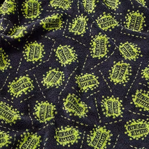 Just Essentials Reversible Plush Fleece Blanket Throw in Black and Green – 4