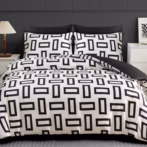 Pamposh Single Reversible Mako Satin Silk Duvet Cover and Pillowcase Set with Zip Closure, W: 135 cm, L: 200 cm – 6
