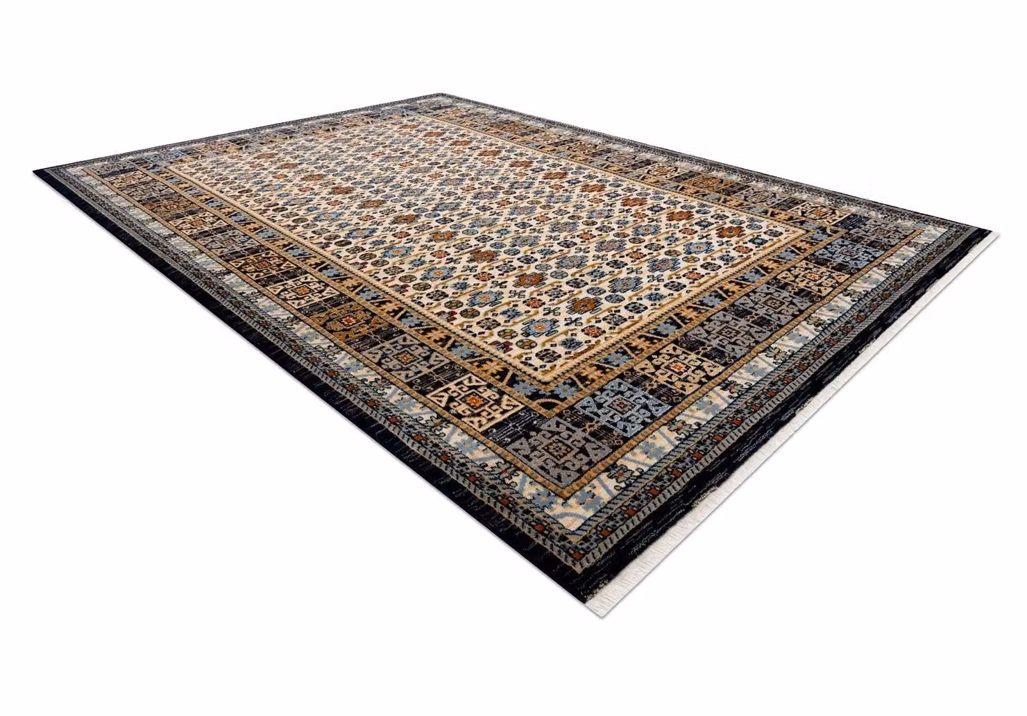 RugsX Wool Keshan Oriental Rug in Beige and Multicolour, W: 80 cm, L: 145 cm – 2