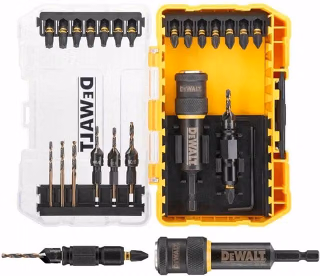 DeWalt Black Screwdriver and Drill Bit Set, 22 Pack