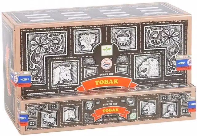 Satya Tobak Super Hit Incense Sticks, 12 Pack, Brown – 1