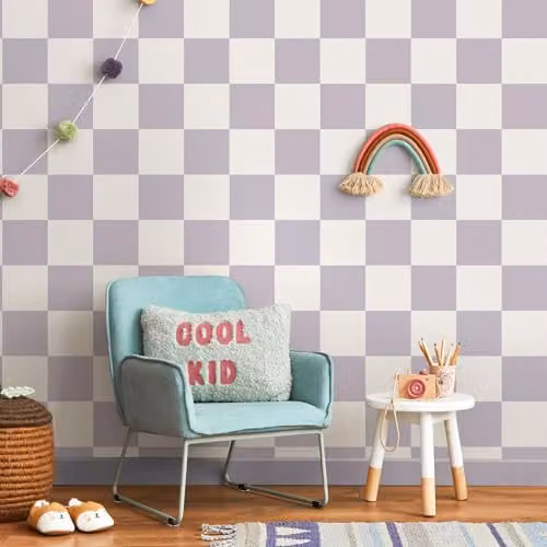 Holden Decor Holden 14041 Modern Abstract Childrens Wallpaper in Lilac and White – 2