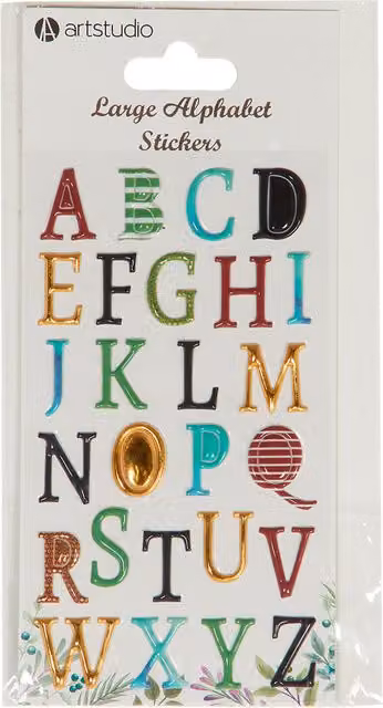 Art Studio Large Alphabet Stickers, Multicolour