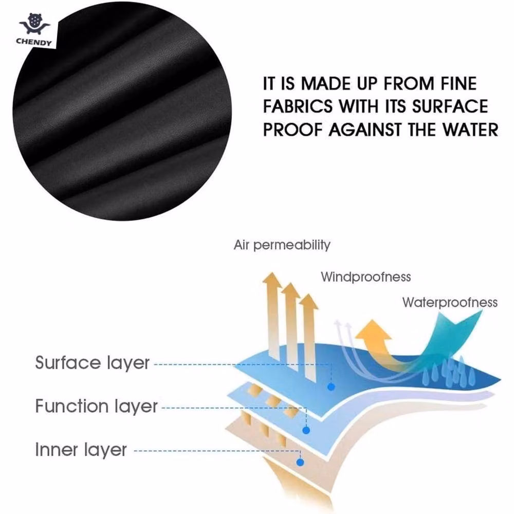 FLAVORA Heavy Duty Waterproof Furniture Cover in Black – 5