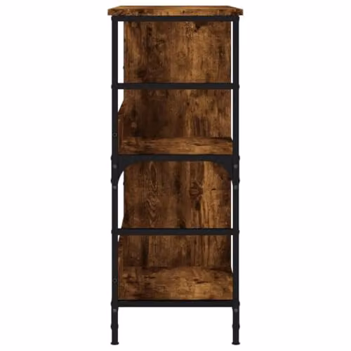 vidaXL Industrial Bookshelf in Smoked Oak, W/D/H: 78.5 x 33 x 82 cm – 5