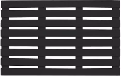 MantraRaj Bamboo Duckboard Anti-Slip Bath Mat, Black, W: 60.0 cm, D: 35.0 cm, H: 3.0 cm – 7