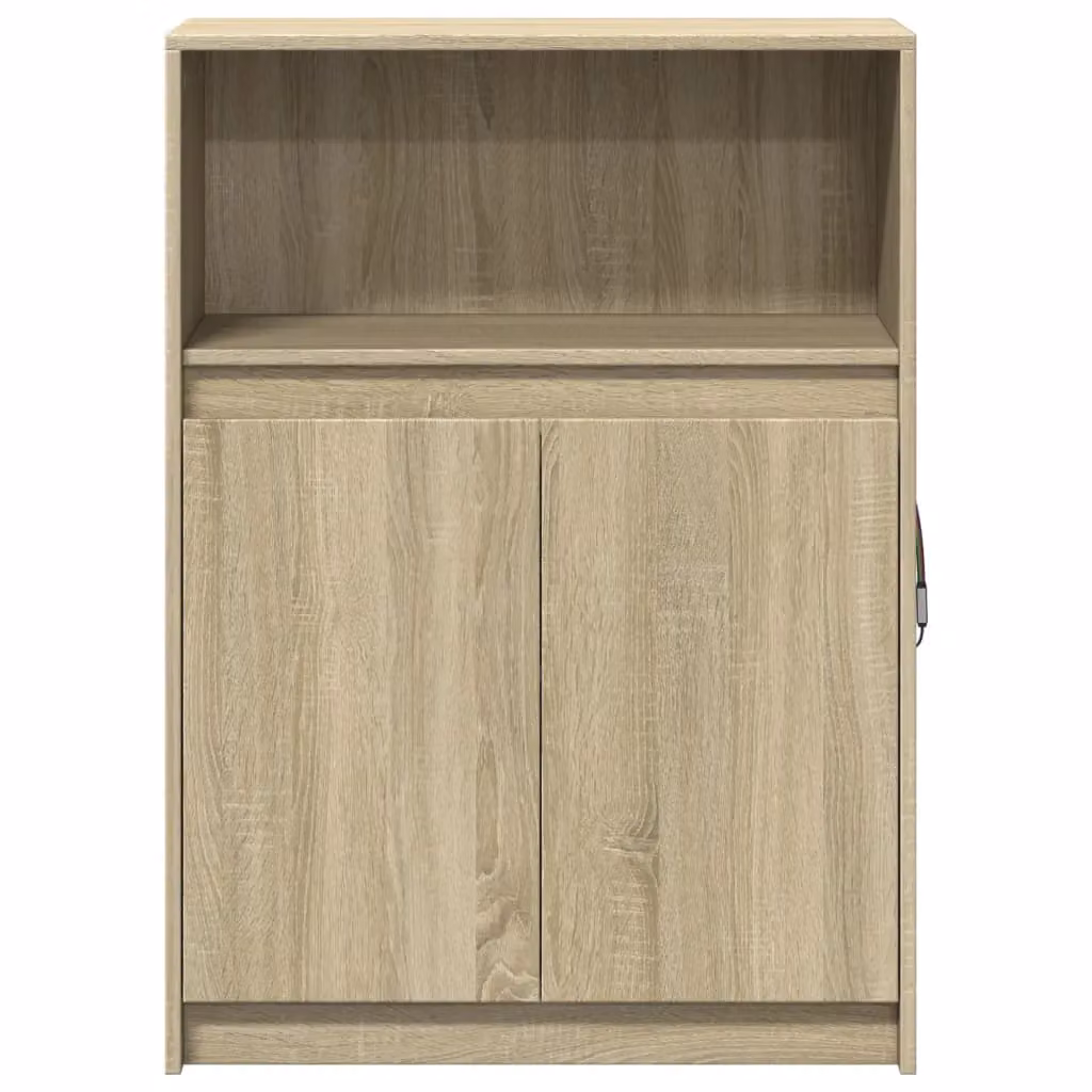 Berkfield Home Modern Sonoma Oak Sideboard with Integrated LED Lighting in Brown, W/D/H: 72 x 34 x 100 cm – 3