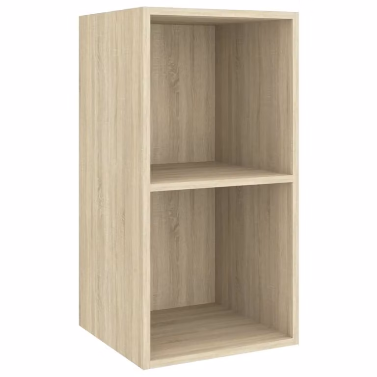Berkfield Home Practical Wall-mounted TV Cabinet in Sonoma Oak, W/D/H: 37 x 37 x 72 cm